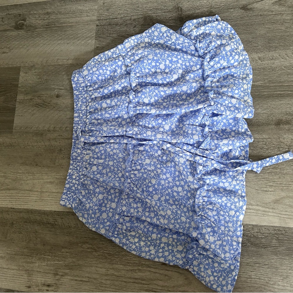 Blue Floral Skirt